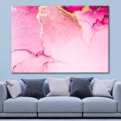 Pink Gold Abstract Background Print 100% Australian Made