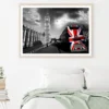 Big Ben with City Bus Covered Flag of England, London, UK Home Decor Premium Quality Poster Print Choose Your Sizes - Image 2