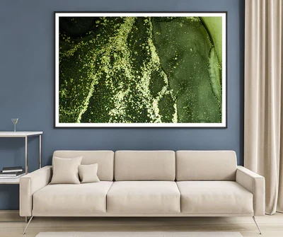 Green & White Abstract Design Home Decor Premium Quality Poster Print Choose Your Sizes
