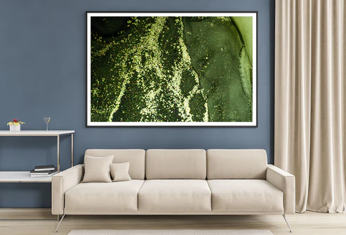 Green & White Abstract Design Home Decor Premium Quality Poster Print Choose Your Sizes