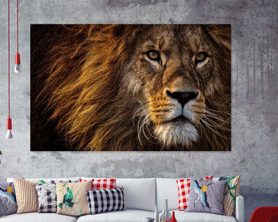 Close up Lion AnimalPrint 100% Australian Made