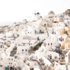 Sentorino Faded Houses View Photograph Glass Framed Wall Art, Ready to Hang Quality Print - Image 2