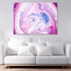 White Pink & Blue Abstract Design Print 100% Australian Made