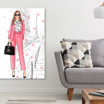 Stylish Boss Lady with Her Luxury Handbag Print 100% Australian Made