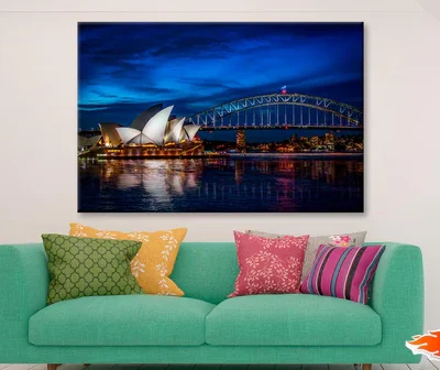 Sydney Opera House at Night Wall Art Decor 100% Australian Made