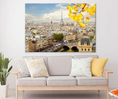 Evening skyline of Paris France Print 100% Australian Made