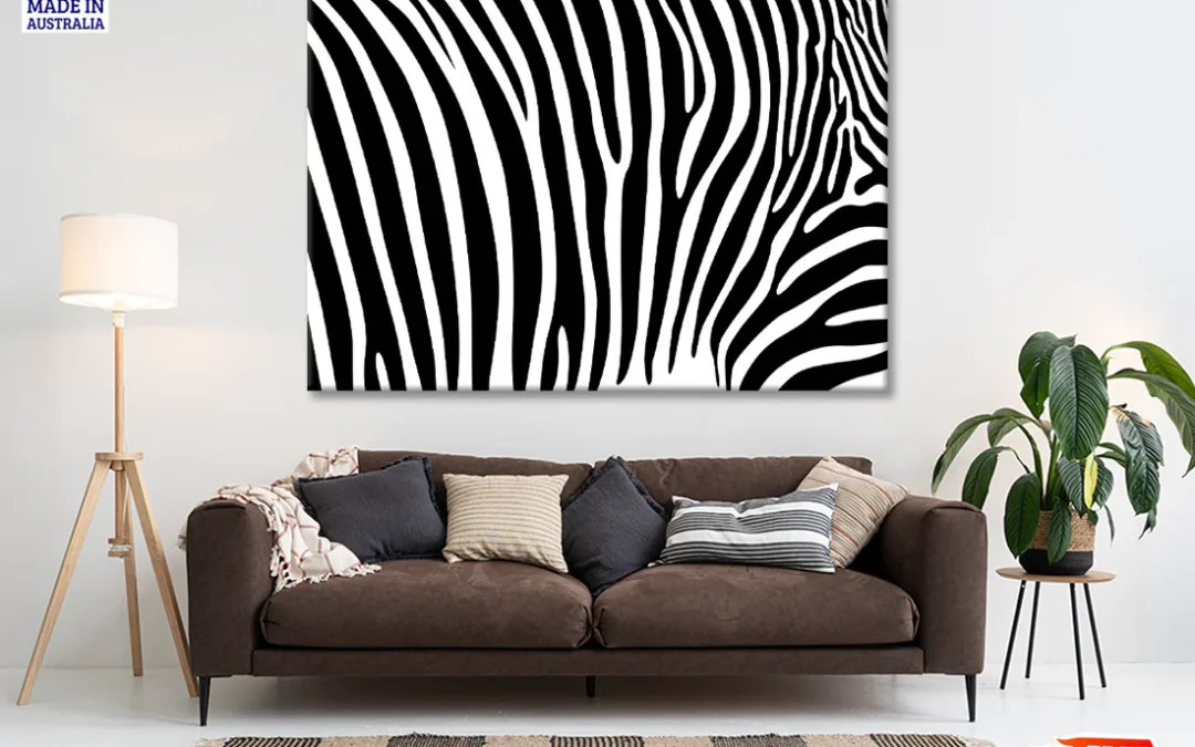 Black And White Zebra Pattern Print 100% Australian Made
