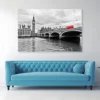 Red Bus on Westminster Bridge by The Houses of Parliament Acrylic Glass Print Tempered Glass Wall Art 100% Made in Australia Ready to Hang - Image 2