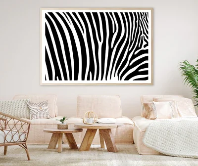 Black And White Zebra Pattern Home Decor Premium Quality Poster Print Choose Your Sizes