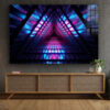 Neon Abstract Design Print Tempered Glass Wall Art 100% Made in Australia Ready to Hang - Image 2