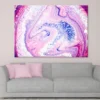 White Pink & Blue Abstract Design Print 100% Australian Made - Image 2
