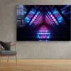 Neon Abstract Design Print Tempered Glass Wall Art 100% Made in Australia Ready to Hang - Image 3