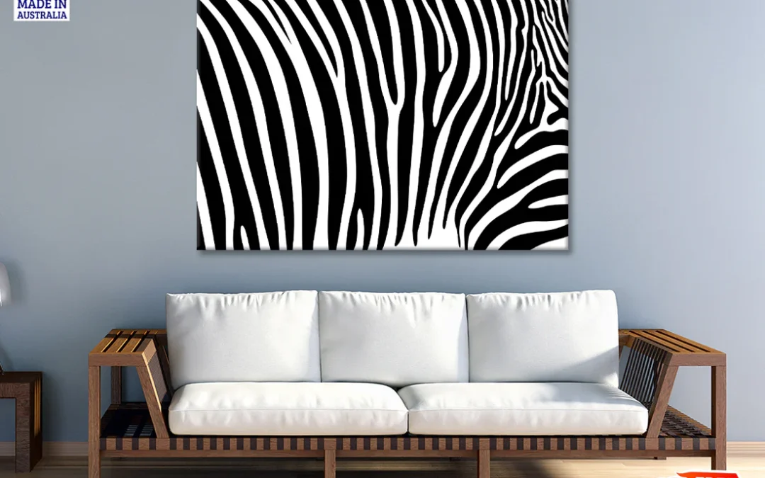 Black And White Zebra Pattern Print 100% Australian Made