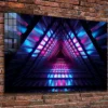 Neon Abstract Design Print Tempered Glass Wall Art 100% Made in Australia Ready to Hang