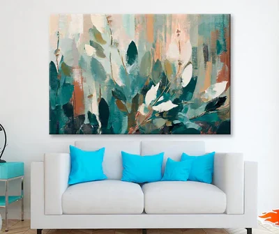 Abstract Leaves Oil Painting Wall Art Decor 100% Australian Made