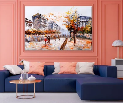 Autumn Street view Water Colour Painting Print 100% Australian Made