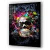 Neon Skull Abstract Print Tempered Glass Wall Art 100% Made in Australia Ready to Hang - Image 4