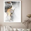 Black Grey & Gold Splash Abstract Design Home Decor Premium Quality Poster Print Choose Your Sizes - Image 2