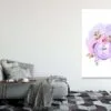 Purple Perfume with Light Pink Flowers Print 100% Australian Made