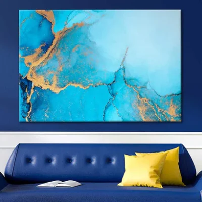 Luxury Blue Abstract Background Print 100% Australian Made