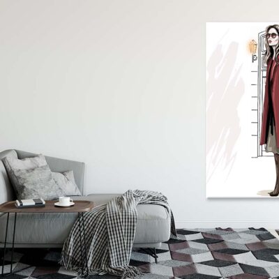 Modern Girl with Her Red Coat Fashion Art Print 100% Australian Made
