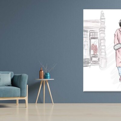 Stylish Fancy Girl with Elegant Bag Print 100% Australian Made
