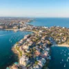 Bella Home Aerial Drone Evening View of Manly Print Canvas Ready to hang - Image 3