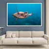 Turtle Swimming in The Ocean Home Decor Premium Quality Poster Print Choose Your Sizes