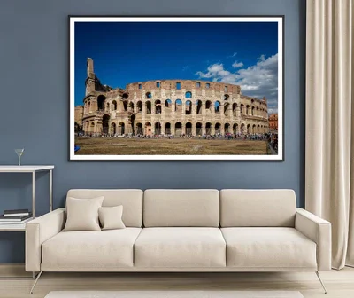 Views Of the Coliseum Rome, Italy Home Decor Premium Quality Poster Print Choose Your Sizes