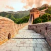 China Famous Landmark Great Wall and Mountains Acrylic Glass Print Tempered Glass Wall Art 100% Made in Australia Ready to Hang - Image 4