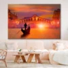 Gondola In Venice at Sunset Sky View Wall Art Decor 100% Australian Made
