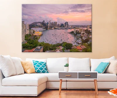 Sydney Town skyline Australia Print 100% Australian Made