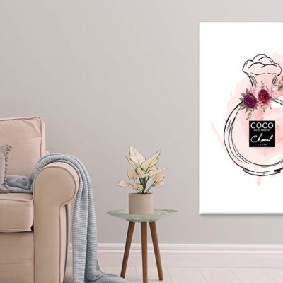 Peach Colored Luxury Perfume Bottle Print 100% Australian Made