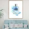 Blue Shaded Fashion Perfume Bottle Design Home Decor Premium Quality Poster Print Choose Your Sizes - Image 2