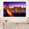 San Francisco Skyline and Bay Bridge at Sunset, California Wall Art Decor 100% Australian Made
