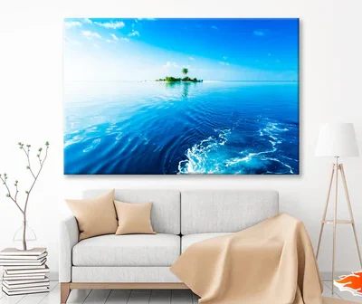 Tropical Blue Sun Sea Wall Art Decor 100% Australian Made