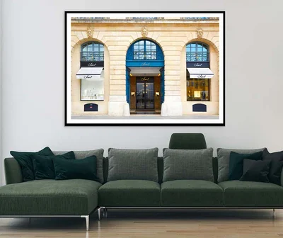 Blue Brown Luxury Fashion Store Design Home Decor Premium Quality Poster Print Choose Your Sizes