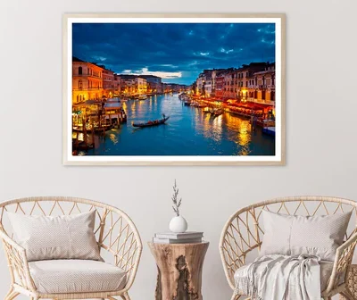 Grand Canal at Night, Venice Home Decor Premium Quality Poster Print Choose Your Sizes