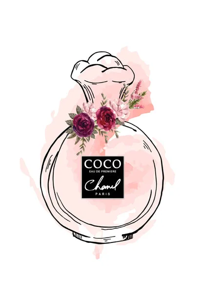 Peach Colored Luxury Perfume Bottle Design Home Decor Premium Quality Poster Print Choose Your Sizes - Image 4