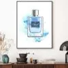 Blue Shaded Fashion Perfume Bottle Design Home Decor Premium Quality Poster Print Choose Your Sizes - Image 4