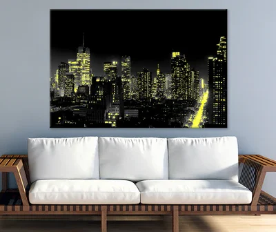 City Yellow Lights Print 100% Australian Made
