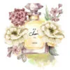 Yellow Perfume with Colorful Flowers Print 100% Australian Made - Image 3