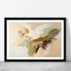 Abstract Brush Stroke Texture Glass Framed Wall Art, Ready to Hang Quality Print