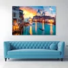 Canal With Boats and Buildings in The Background Acrylic Glass Print Tempered Glass Wall Art 100% Made in Australia Ready to Hang - Image 2