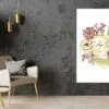 Yellow Perfume with Colorful Flowers Print 100% Australian Made