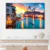 Canal With Boats and Buildings in The Background Wall Art Decor 100% Australian Made - Image 2