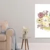 Yellow Perfume with Colorful Flowers Print 100% Australian Made - Image 2