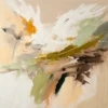 Abstract Brush Stroke Texture Glass Framed Wall Art, Ready to Hang Quality Print - Image 2