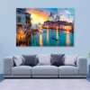 Canal With Boats and Buildings in The Background Acrylic Glass Print Tempered Glass Wall Art 100% Made in Australia Ready to Hang - Image 3
