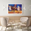 Colorful Horses Watercolor Paint Home Decor Premium Quality Poster Print Choose Your Sizes